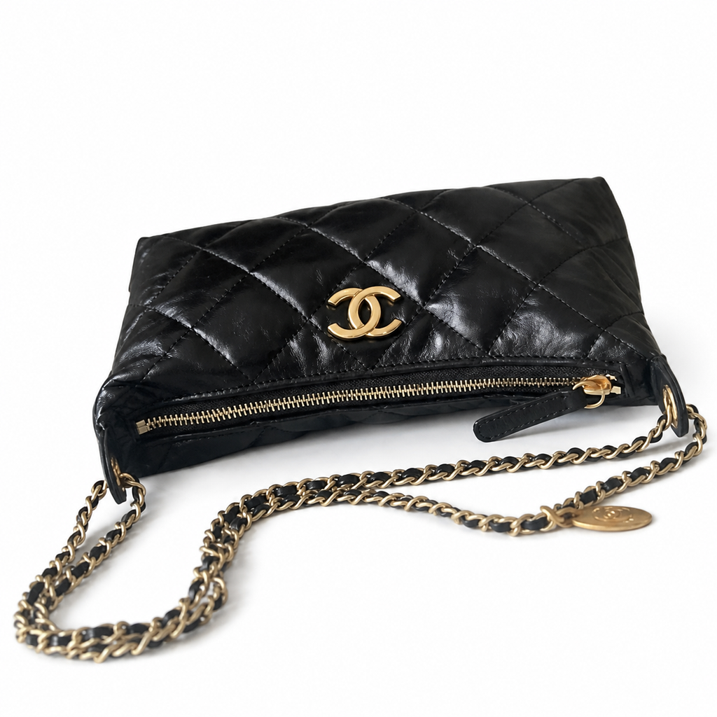 Chanel Aged Calfskin CC Hobo Bag