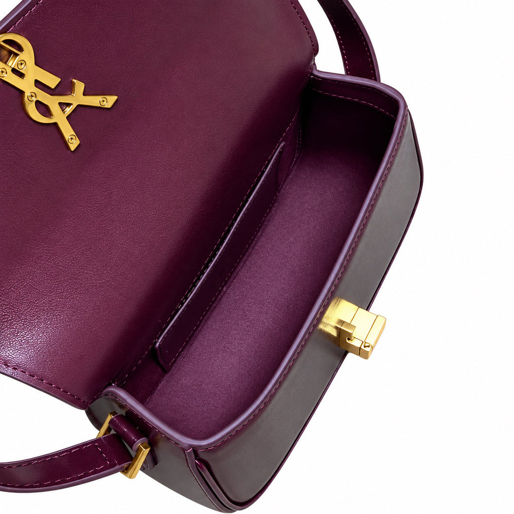 Saint Laurent Solferino Bag – Burgundy Leather