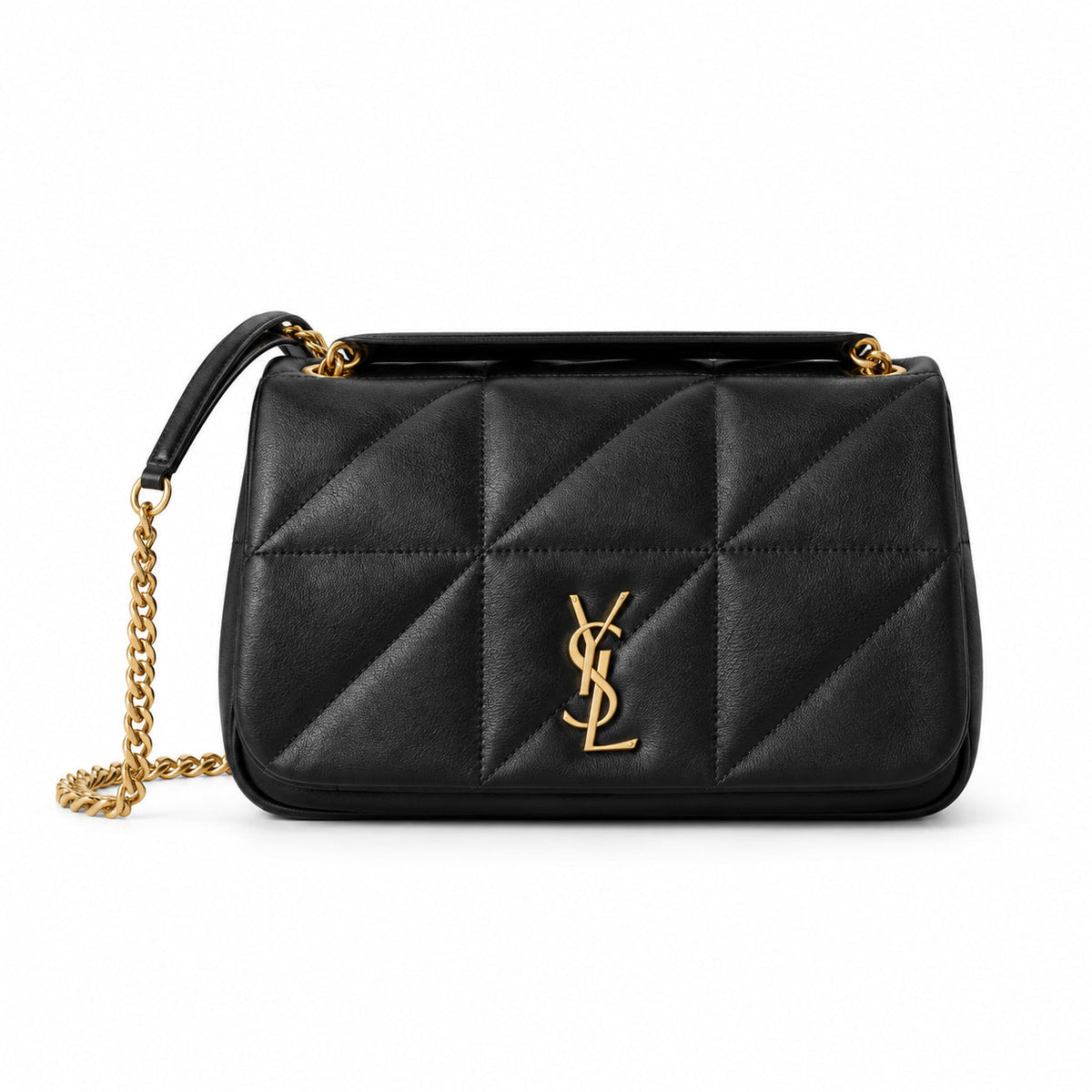 Saint Laurent YSL Jamie 4.3 Quilted Leather Shoulder Bag in Black with Gold Chain