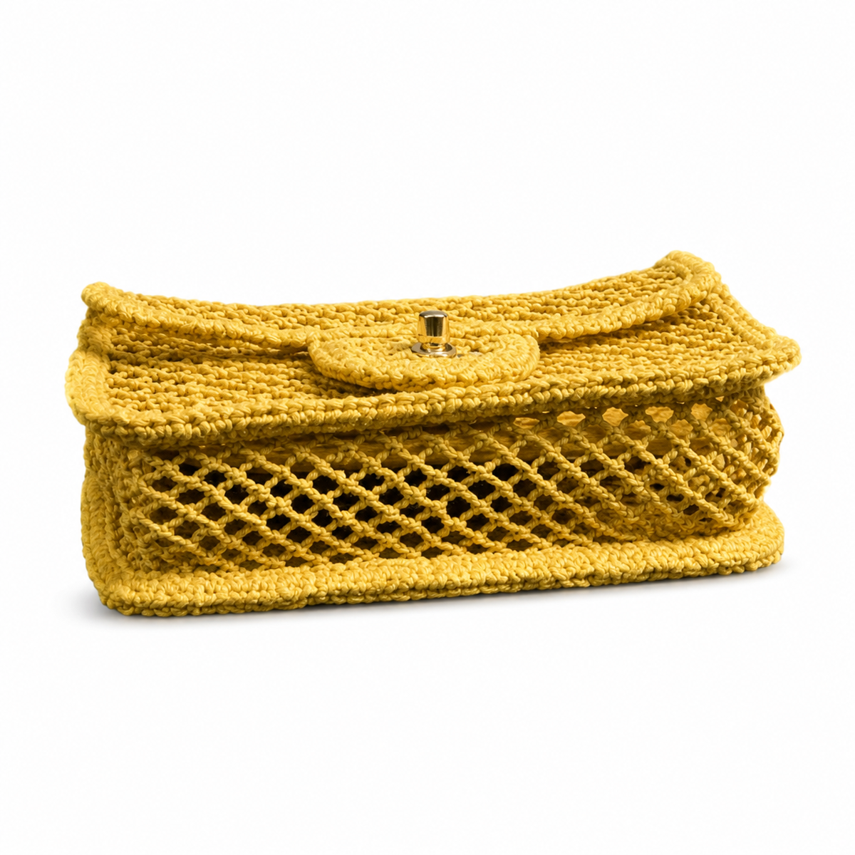 Chanel Crochet Mesh Flap Bag – Yellow