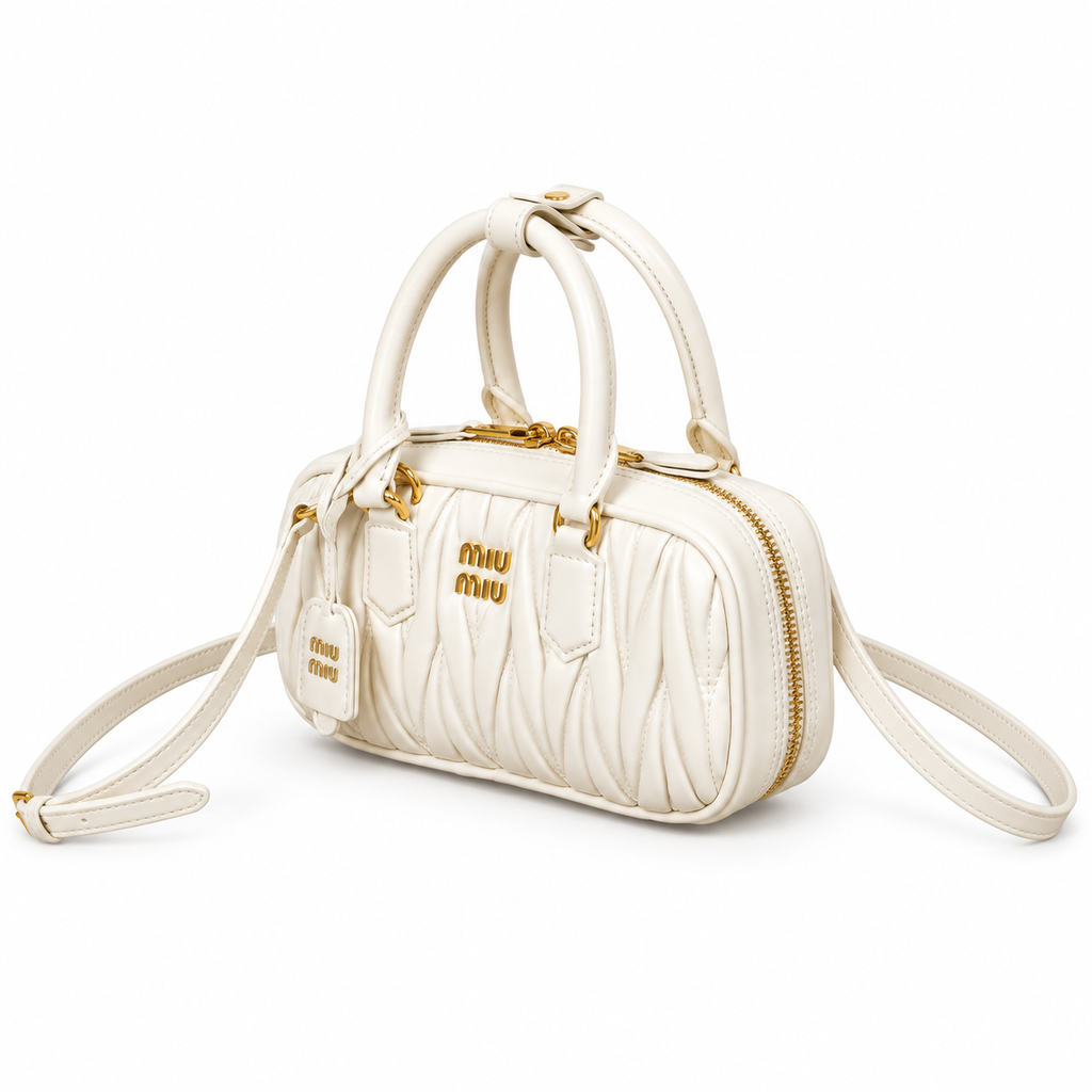 Miu Miu Leather Top Handle Bag 19 cm