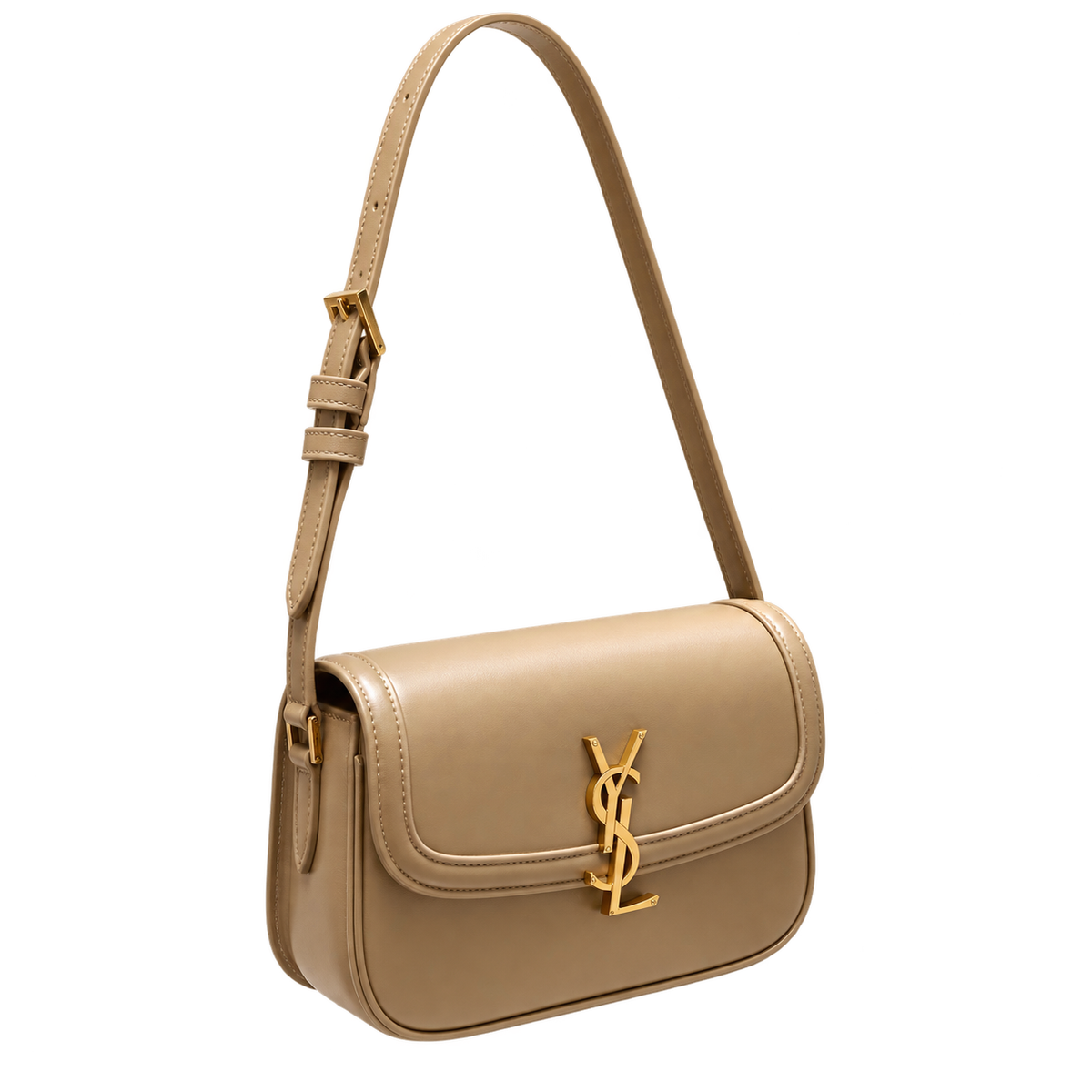 Saint Laurent Solferino Bag – Beige Leather