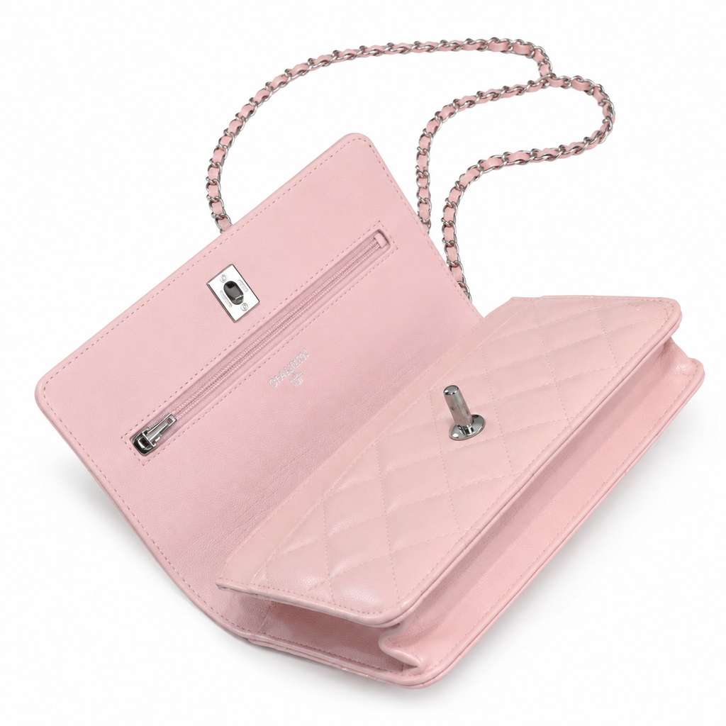 Chanel Quilted Leather Slim Flat Envelope Crossbody