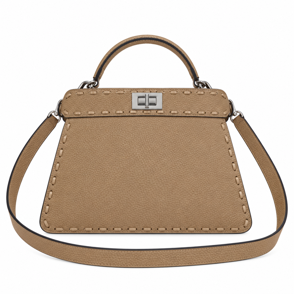 Fendi Mini Bucket Bag 20cm – FF Logo Leather Drawstring Bag