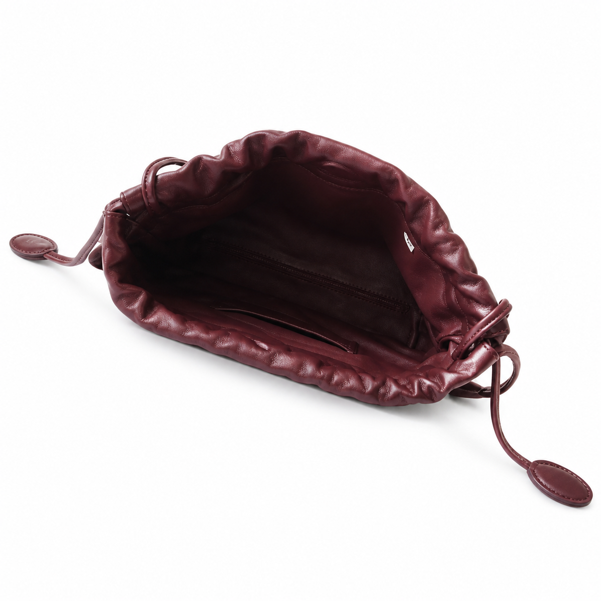Chanel Quilted Calfskin Drawstring Bucket Bag Burgundy Gold Hardware