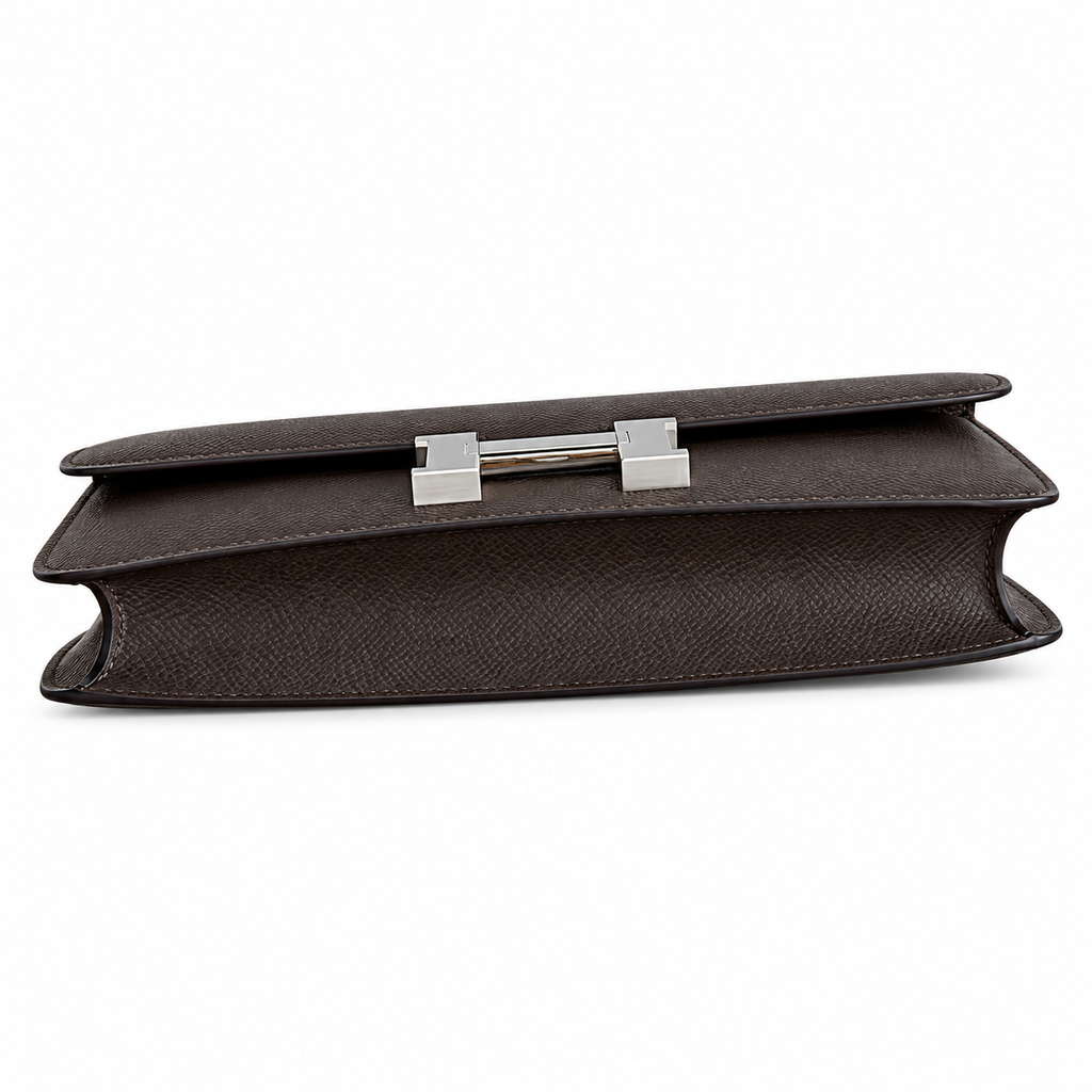 Hermès Lindy 26cm Crossbody Bag – Ebony & Silver | Dark Luxury Leather
